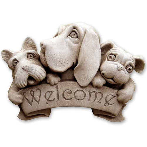 Triple Dog Welcome - Sculpture by George Carruth