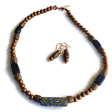 Venetian Trade Bead Necklace with Sodalite & Copper