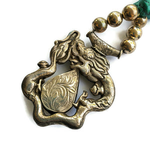 Antique Tibetan Silver Pendant Necklace