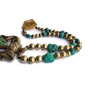 Antique Tibetan Silver Pendant Necklace
