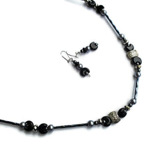 Moon Bead Necklace & Earring Set