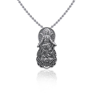 Angel Patron of Animals Silver Pendant by Peter Stone