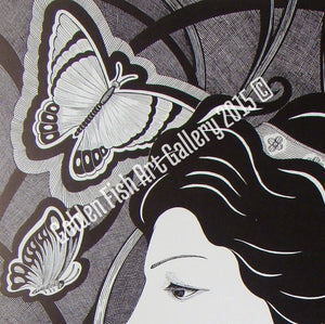 Butterfly Lady- Art Print by John Longendorfer