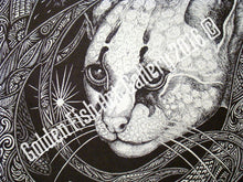 Paisley Cat - Art Print by John Longendorfer
